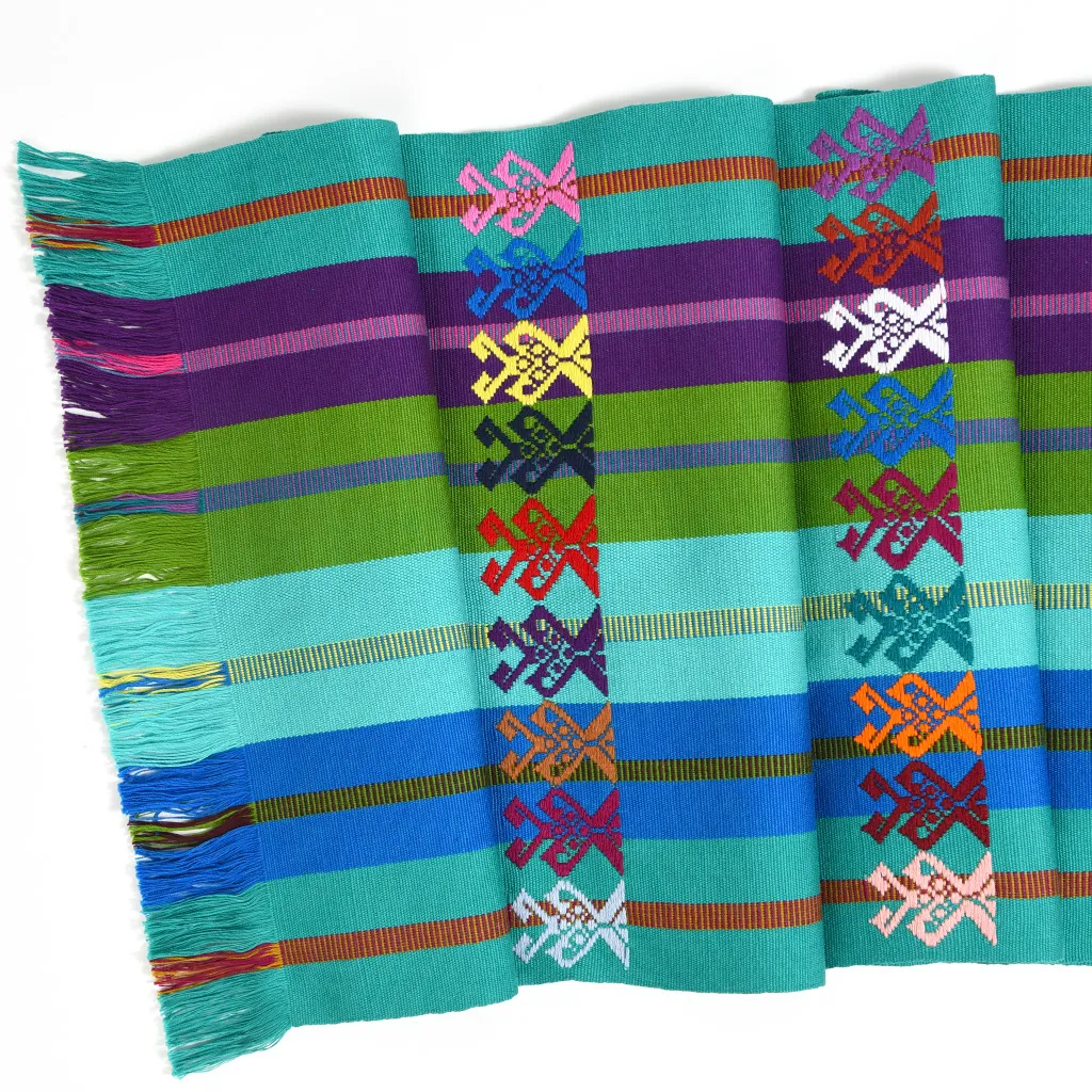 Close-up of handwoven textile pattern
